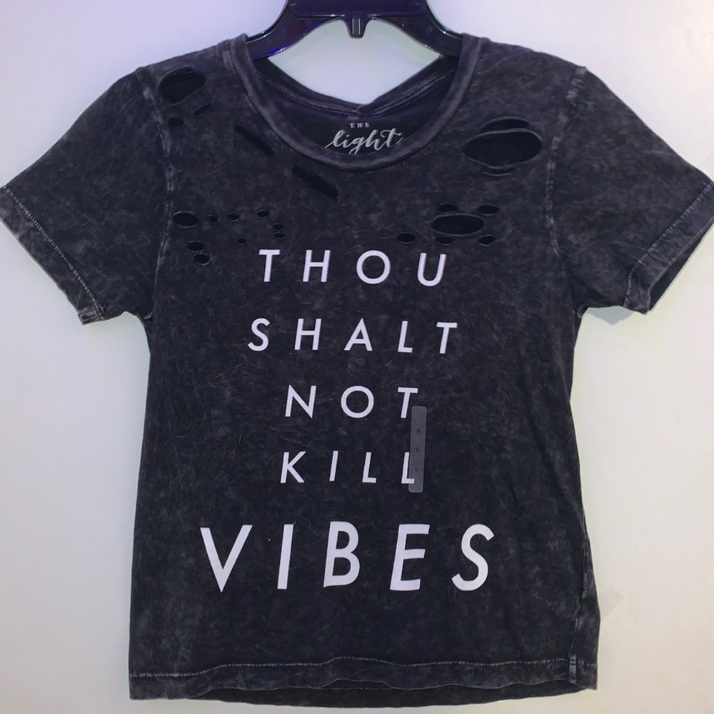 ✨ women’s black distressed ~buckle~ shirt ✨
